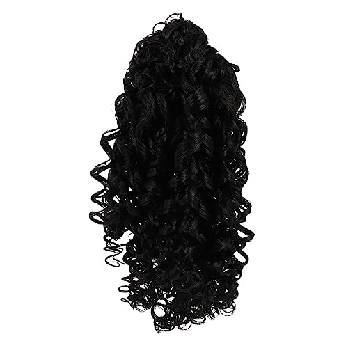 WRITWAA Afro Lockige Ponytail Extension mit Elastischem Netz Damen Natürlich Weich Voluminös Haarteil für Alltag und Partys von WRITWAA