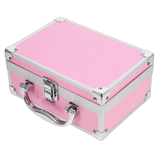WRITWAA Aluminiumlegierung Kosmetikkoffer Schminkbox Organizer Reise-schminkkoffer Aufbewahrungsbox Mit Griffen Für Make-up Und Nagelzubehör von WRITWAA