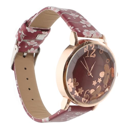 WRITWAA Anschauen Digitale Uhren Armbanduhr Uhrenverzierung Quartz Uhr Damenuhr Digitaluhr Uhr im Freizeitstil Damenmodeuhr empfindlich schmücken Blumen Quarzuhren Fräulein Glas von WRITWAA