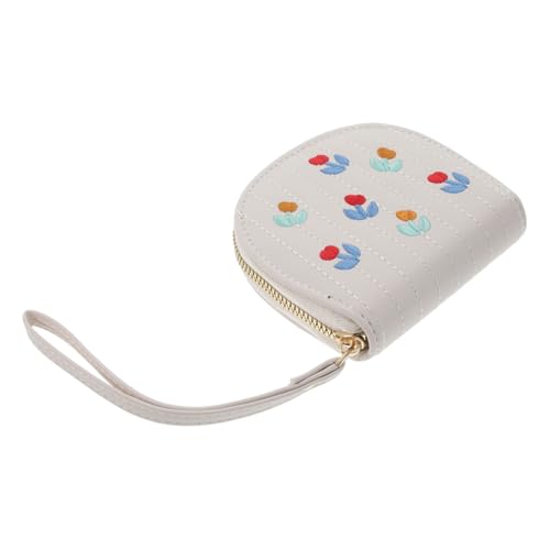 WRITWAA Geldbörse Mit Stickerei Kleine Damenportemonnaie Münzgeldbörse Aus Pu- Und Vielseitig Einsetzbar Für Reisen Business Und Outdoor-aktivitäten Mit Einhandzugriff Und Einfacher von WRITWAA