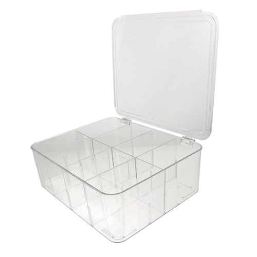 WRITWAA Aufbewahrungsbox Für Make-up Und Lippenstifte Transparentes Material Mit Verstellbarem Fach Für Verschiedene Kosmetik Und Hautpflegeprodukte Organizer Für Home Und Office von WRITWAA