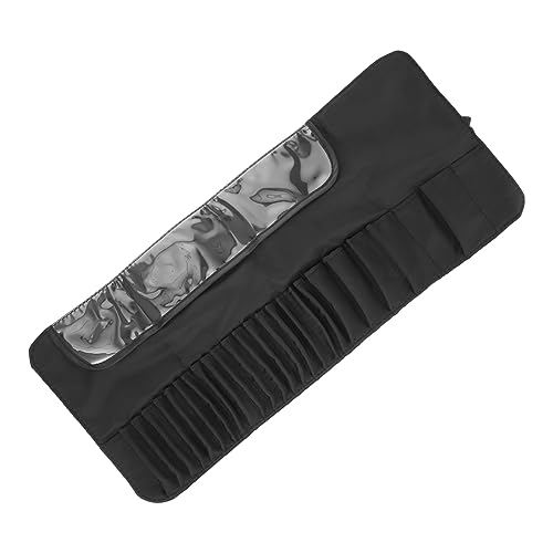 WRITWAA Aufbewahrungstasche Für Make-up-Pinsel Tragbar Reisen Klare Make -up -Taschen Beutel Makeup Tasche Kosmetikpinselhalter Organizer Für Make-up-Pinsel Nylon Black von WRITWAA