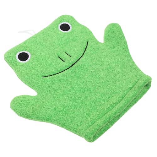 WRITWAA Badetuch Badeschäumende Fäustlinge Froschbad-Waschhandschuhe Peeling Handschuh Peeling Mitt Badehandschuhe Badeversorgung Badezubehör Hautscheuerhandschuh Handtuchmaterial von WRITWAA
