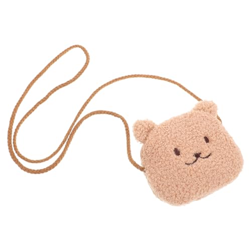 Kleinkind UmhäNgetasche BäR PlüSch GeldböRse Niedlich Multifunktionale Schultertasche FüR Kinder Perfekt FüR Kleingeld Und Kleine GegenstäNde Braun von WRITWAA