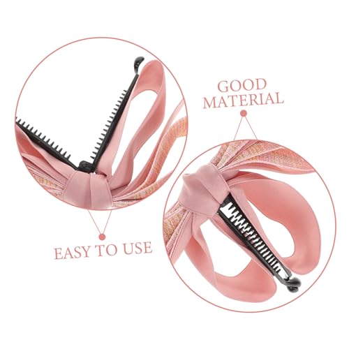 WRITWAA Bananen Haarspange mit Schleife Robustem Kunststoff Langlebiger Haarklammer für Damen und Mädchen Einfacher Clip für Pferdeschwanz und Dutt Vielseitiges Stylingzubehör Langlebige von WRITWAA