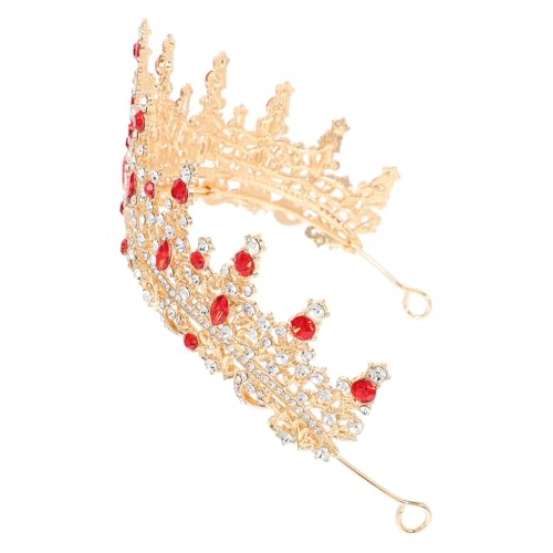 WRITWAA Barocke Tiara Krone Stirnband Aus Zinklegierung Mit Strasssteinen Für Hochzeit Kostümparty Und Fotoshooting von WRITWAA