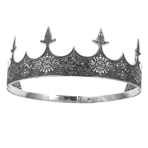 WRITWAA Königskrone Halloween-Partygeschenke Herrenkrone Metall halloween kostüm halloween costume Stirnbänder für Männer Tiara Krone für Männer Mann Krone Haar Stirnband Antiquität von WRITWAA