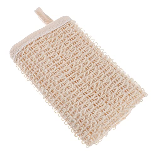 WRITWAA Exfolierende Badetuch Aus Baumwolle Und Leinen Doppelseitiges Peelinghandtuch Für Ganzkörperreinigung Für Dusche Rückenmassage Und Hautpflege von WRITWAA