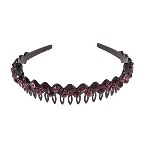 WRITWAA Gezahnter Haarschmuck Wellenförmiger Stirnband für Damen Leichtes Acryl Material für Partys und Cosplay in Tiefem Violett und Hellem Violett von WRITWAA