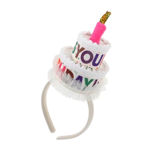 WRITWAA Birthday Cake Haarreif Für Lustiger Cartoon Kopfschmuck Dekoratives Stirnband Für Geburtstagsfeiern Und Anlässe Stilvolles Und Auffälliges Accessoire von WRITWAA