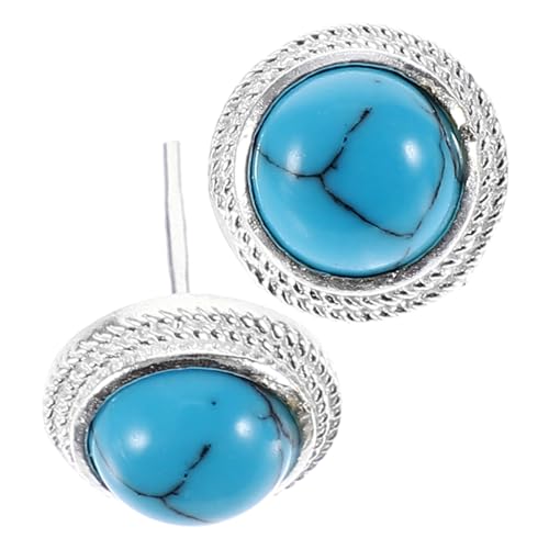 WRITWAA Blaue Türkis Ohrstecker Damen Ohrschmuck Inlaid Design Langlebig Modisch Vielseitig Geschenkidee für Teenager und Frauen von WRITWAA