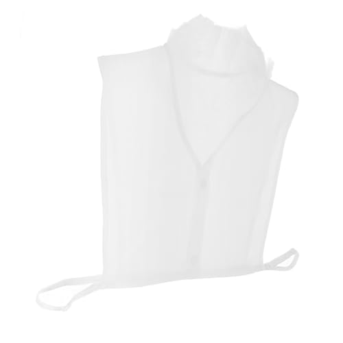 WRITWAA Eleganter V-förmiger Halbhemdkragen Damen Fake Collar Abnehmbarer Krageneinsatz Für Pullover Chiffon Spitzen Häkelkragen Vielseitiges Modeaccessoire von WRITWAA
