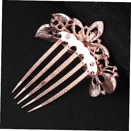 WRITWAA Blumen-haarspange Mit Strass Haarschmuck Hochzeiten Und Partys Rotes Brauthaar-accessoire Für Und Mädchen von WRITWAA