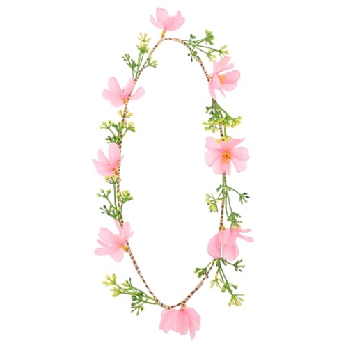 WRITWAA Blumenkranz Stirnband für Hochzeit Damen Haarschmuck mit Polyesterblumen und Draht Leicht und Eleganter Kopfschmuck für Braut Brautjungfern Party und Fotoshootings von WRITWAA