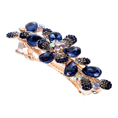 WRITWAA Blumenponytail -Clip Strass-Haarspange Brötchen Clips Haarzubehör für Mädchen Funkeln haarschmuck Haarspangen frauen Frühlingshaarclip Frauenclip Haardekoration Haarklammer Metall von WRITWAA