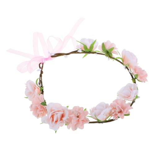 WRITWAA Blumenkranz Stirnband Krone Hut Für Bachelorette Hochzeit Party Kopfbedeckung Foto Requisiten von WRITWAA