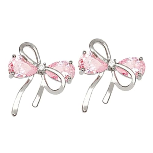 WRITWAA Bow Ohrstecker Damen Zirkonia Schleifenohrringe Modisch Langlebig Vielseitig Schmuck Geburtstag Weihnachten von WRITWAA
