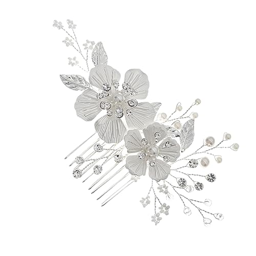 WRITWAA Haarkamm Mit Strass Blumen Für Braut Hochzeit Eleganter Haar Kamm Für Frauen Und Mädchen Für Tänze Bälle Und Besondere Anlässe von WRITWAA