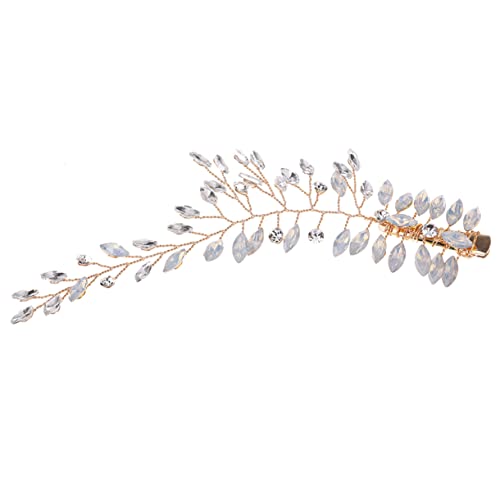 WRITWAA Braut Haarschmuck Perlen und Kristall Hochzeit Haarklammer Leichtes Schmuck für Brautjungfern Festlich Eleganter Kopfschmuck von WRITWAA