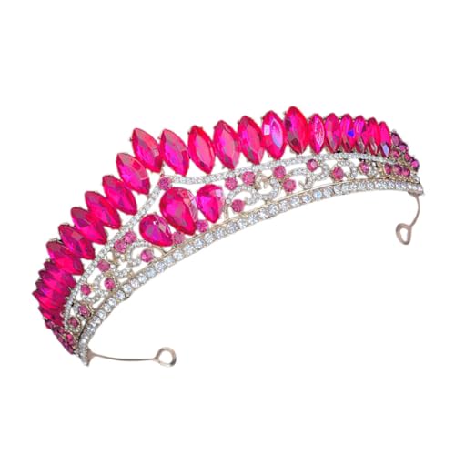 WRITWAA Tiara Kristallkrone Für Braut Hochzeit Geburtstag Kopfbedeckung Stirnband Mit Strass Für Frauen Festzug Kopfaccessoire von WRITWAA