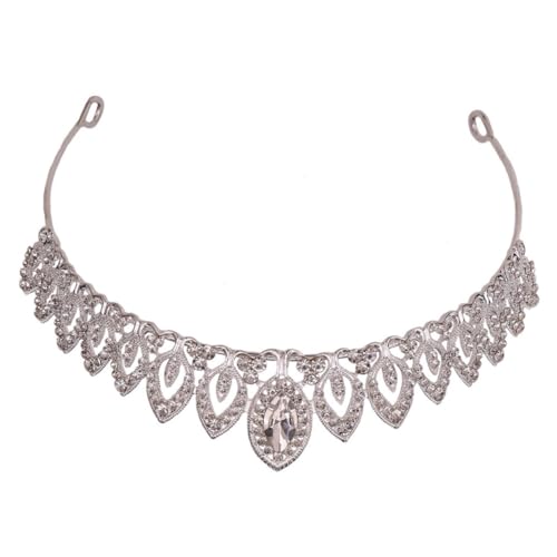 WRITWAA Hochzeit Krone Für Bräute Elegante Tiara Strass Vielseitiger Haarschmuck Für Feste Und Feiern Für Hochzeiten Und Geburtstagsfeiern von WRITWAA