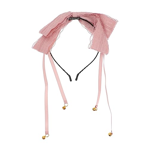 WRITWAA Spitzenquasten Haarband Mit Schleife Für Damen Breites Spitzenband Stirnband Elegant Für Besondere Anlässe Und Cosplay von WRITWAA