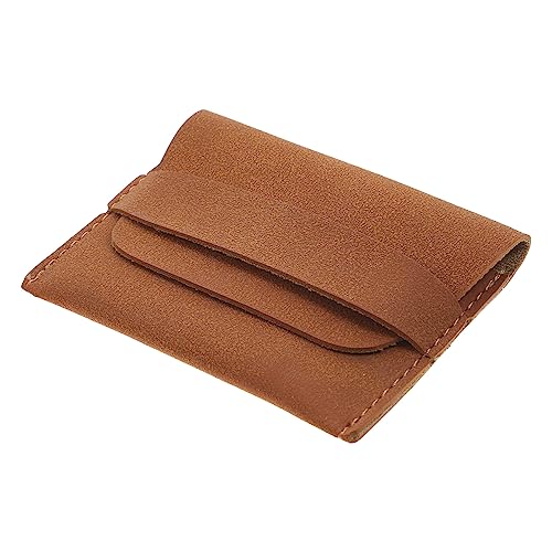 WRITWAA Damen Mini Geldbörse Aus Nubukleder Dünnes Pu Leder Portemonnaie Für Karten Münzen Und Schlüssel Kaffee Praktisch Und Stilvoll Für Täglichen Gebrauch von WRITWAA