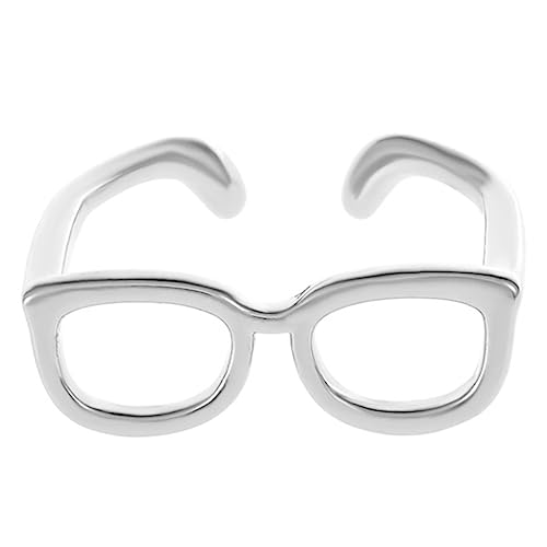 WRITWAA Brillenring Paare Klingeln Versprechensringe Für Paare Fiesta-zubehör Vintage-punk-ringe Verstellbare Ringe Für Männer Neuheit Ring Herrenbrillen Kupfer Schmuck Mini Liebhaber von WRITWAA