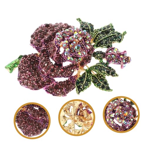 WRITWAA Brosche Damen Anstecknadel aus Legierung mit Funkelnden Zirkonia Modisches Schmuckaccessoire für Jacken Pullover und Schals Leichter und Langlebiger Anstecker für Alltag und von WRITWAA