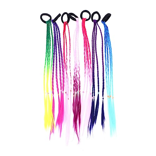 WRITWAA Zöpfe Haarseile Für Mädchen Bunte Haargummis Haarringe Schönes Haarseil Kopf-schmuck Für Junge Mädchen-performance von WRITWAA