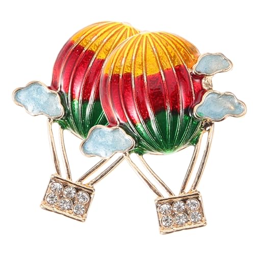 WRITWAA Bunte Heißluftballon Ohrstecker Damen Zinklegierung mit Strass Niedliche Kleine Wolkenform Ohrschmuck Tropfenförmige Emaille Ohrringe für Mädchen und Frauen von WRITWAA