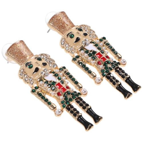 WRITWAA Cartoon Ohrringe Nutcracker Soldaten Leichte Damen Ohrstecker Bunte Dekorative Ohrhänger Modischer Schmuck für Alltag Hochzeit Geburtstag von WRITWAA