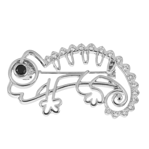 WRITWAA Chamäleon-Brosche aus Metall, einzigartige Tier-Anstecknadel, hohles Design für Mäntel, Anzüge und Jacken, Schmuck-Accessoire für Damen und Herren von WRITWAA