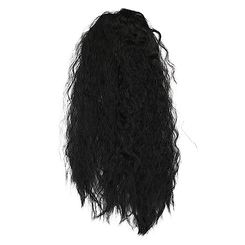 WRITWAA Chic Afro Lockenperücke für Damen Schwarze Haarperücke aus Hochwertigem Temperaturdraht Leicht und Natürlich Aussehend Haaraccessoire für Schwarze von WRITWAA