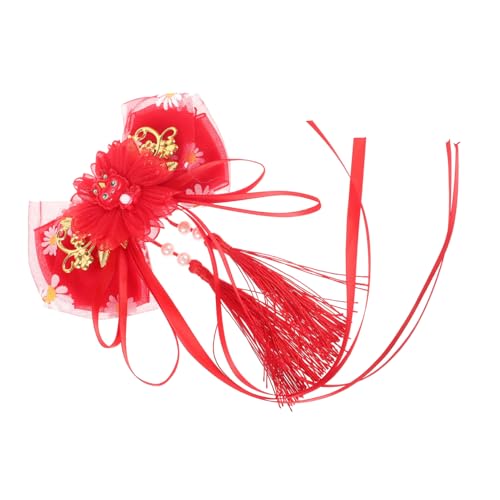 WRITWAA Chinesische Haarspange Mit Quaste Zum Frühlingsfest Haarschmuck Für Mädchen Asiatischer Haarschmuck Zum Chinesischen Neujahr Haar-accessoire Für Dünnes Haar von WRITWAA