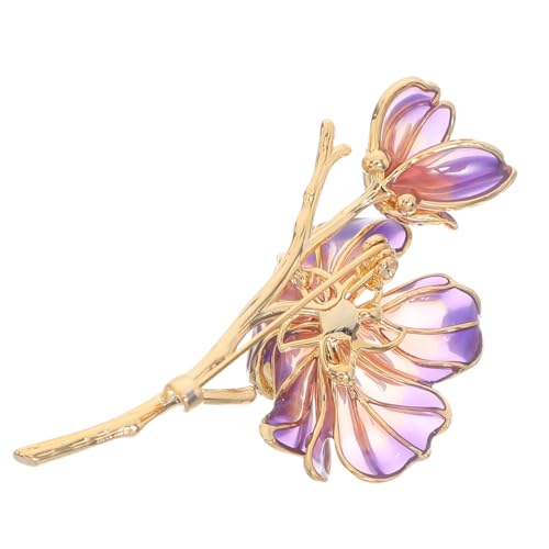 WRITWAA Chinesische Stil Brosche Blume Emaille Vintage Begonie Anstecknadel mit Strass Damen Cardigan Pin für Mantel Hut Tasche Anzug Accessoires Violett von WRITWAA