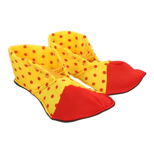 WRITWAA Clownschuhe Unisex Einheitsgröße Verstellbar Bunte und Karnevalsschuhe Für Damen Herren Kostüm Halloween Party Zubehör Zufällige Farbe von WRITWAA