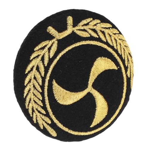 WRITWAA Cap Badge Logo Brief Anhänger Logo-Abzeichen Kostüm Stirnband Matrosenmütze Abzeichen Uniform Abzeichen Metall Bootszubehör für Herren gesticktes Abzeichen Baumwollfaden von WRITWAA