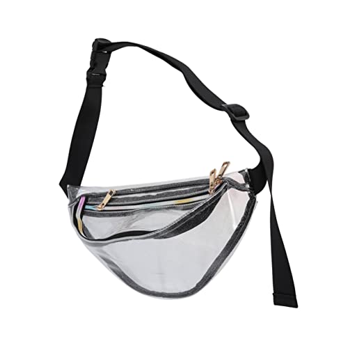 WRITWAA Transparente Damen Brusttasche Leichtes Crossbody Bag Mit Blumenstickerei Robustes PVC-Material Ausreichend Platz Für Handy Und Geldbörse Verstellbare Schulterträgertasche Für Tägl von WRITWAA