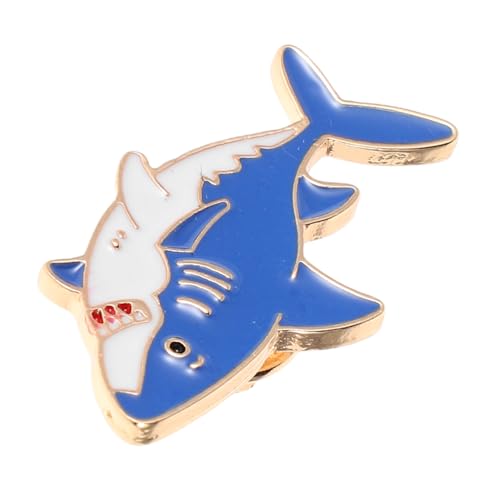 WRITWAA Cute Shark Emaille Pin aus Langlebiger Zinklegierung Sicherer Anstecker für Jacken Taschen Hüte Meereslebewesen Design für Partys und Besondere Anlässe von WRITWAA