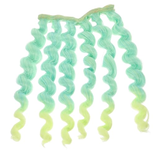 WRITWAA DIY Puppenperücke Lockig Farbverlauf Hochtemperaturseide Leichte Puppenhaarverlängerung für Kleine Puppen Basteln und Dekoration von WRITWAA