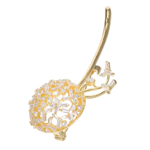 WRITWAA Damen Brosche mit Funkelnden Zirkonia Modisches Schmuckstück für Pullover und Kleider Rutschender Dandelion Anstecker Stilvolle Accessoire für Frauen und Mädchen von WRITWAA