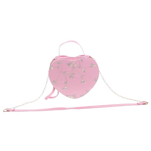 WRITWAA Damen Crossbody Tasche Herzförmig Spitzen-design Verstellbarer Riemen Kleine Schultertasche Modischer Stil Romantische Umhängetasche Für Mädchen Party Und Alltag von WRITWAA