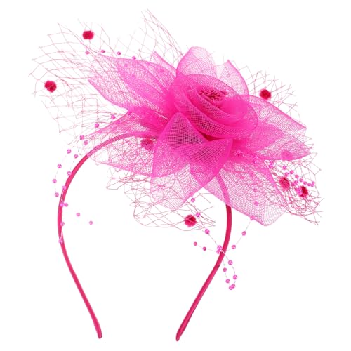 WRITWAA Netz-fascinator Für Damen Kopfschmuck Fascinator Stirnband Für Hochzeiten Teeparty Und Festivals Für Besondere Anlässe von WRITWAA