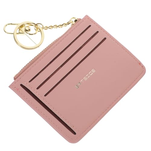 WRITWAA Damen Geldbörse Schlüsselanhänger Geldbeutel Stylische Geldtasche Für Alltag Rosa Mehrere Kartenfächer Praktische Langlebig Und Modisch Für Frauen von WRITWAA