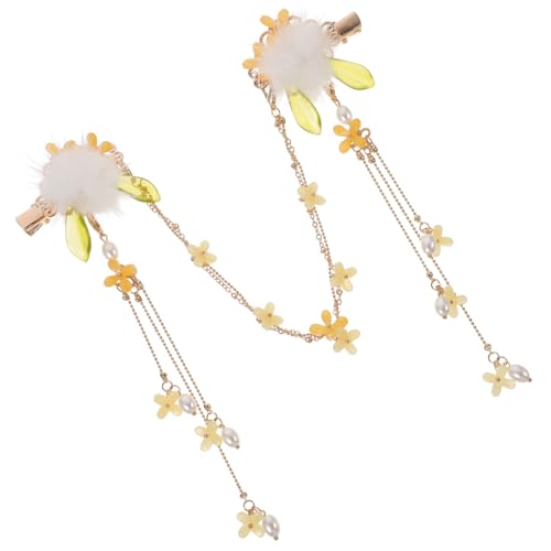 WRITWAA Damen Hanfu Haarspange mit Blumenmuster und Aushöhlungsdesign Eleganter Kopfschmuck für Traditionelle Besondere Anlässe und Brautmode von WRITWAA