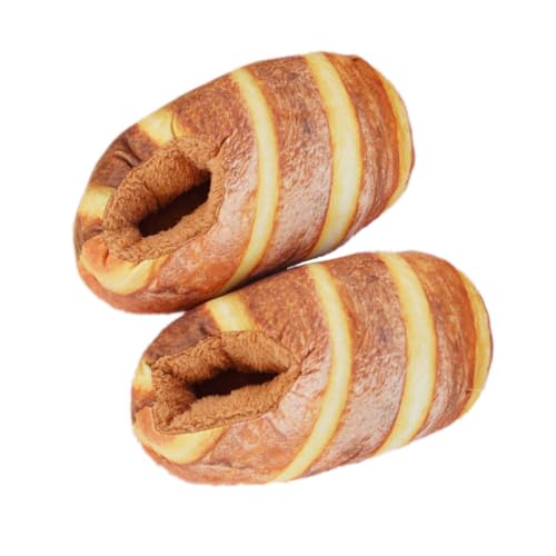 WRITWAA Damen Hausschuhe Winter Warm Weiche Baumwoll Slippers Brot Design Kreative Innensandalen Bequeme Home Slipper von WRITWAA