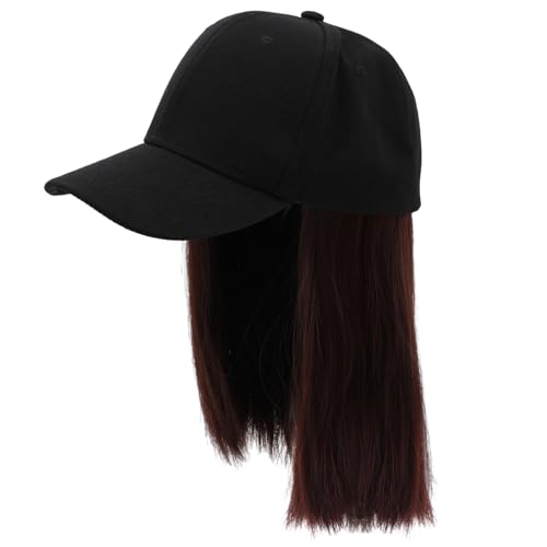 WRITWAA Perückenhut Für Damen Glattes Haar Fotografie-requisite Kunsthaar Make-up-zubehör Bequemer Hut Natürlicher Look von WRITWAA