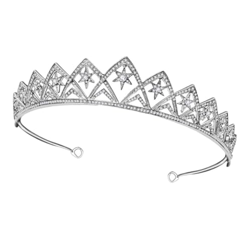 WRITWAA Damen Krone mit Strasssteinen Tiara für Bräute und Brautjungfern Handgefertigter Haarreif für Besondere Anlässe Perfektes Accessoire für Hochzeiten und Partys von WRITWAA