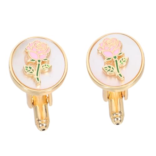 WRITWAA Damen Manschettenknöpfe Design Runde Französische Stil Schmuckstücke aus Langlebigem Stilvolle Hemdmanschetten für Festliche Anlässe und Business-outfits von WRITWAA